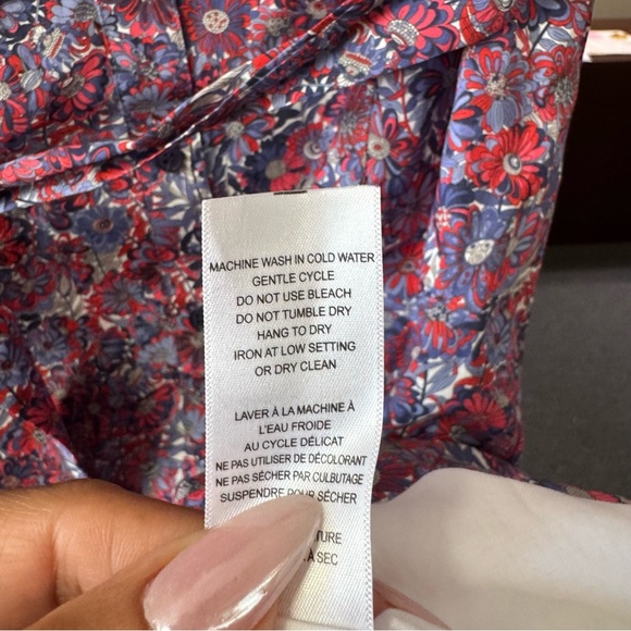 Lord & Taylor Liberty Art Floral Button Up Shirt Dress Size 12 Colorful Cotton - Picture 7 of 10